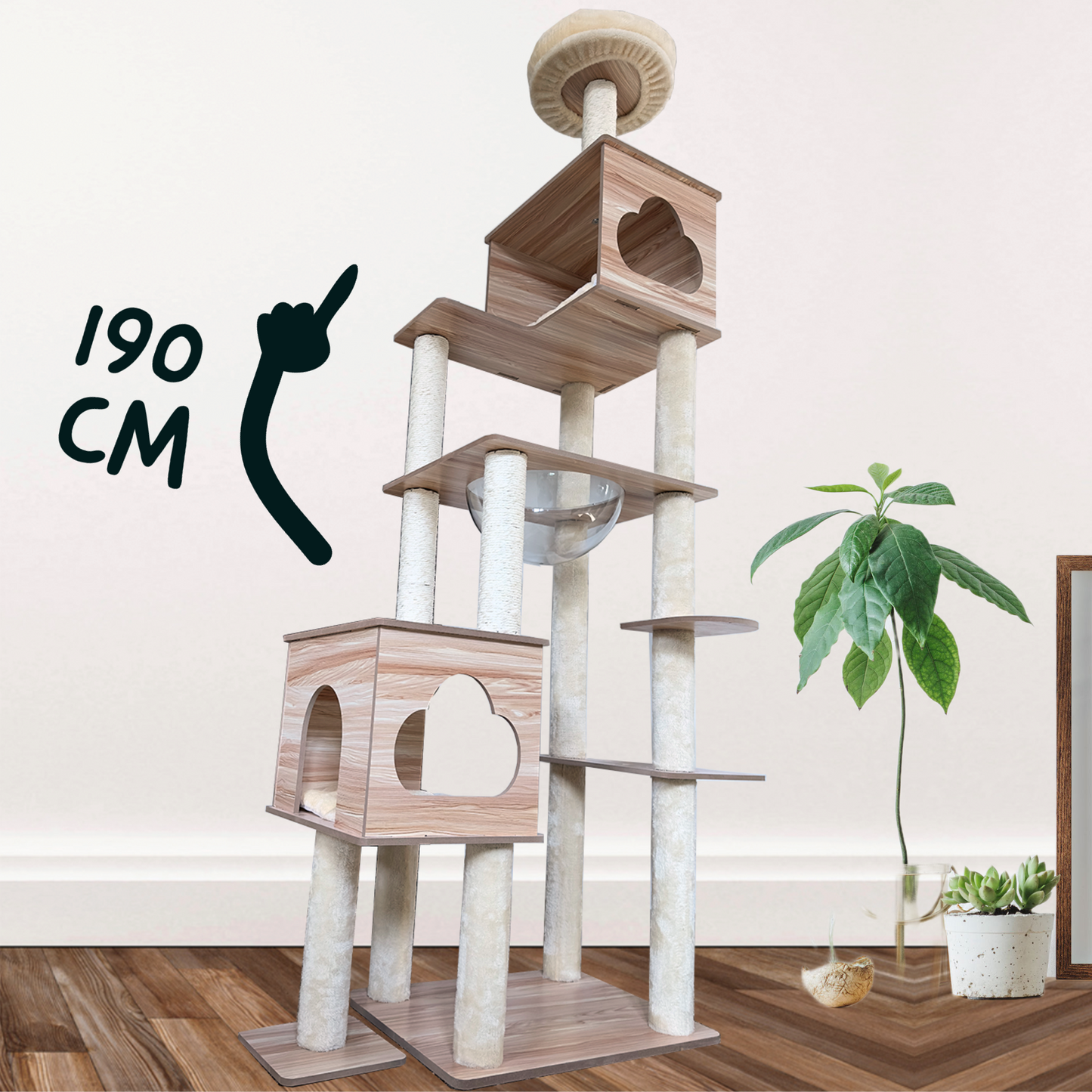 Large Cat Tree - 4 levels - 1.90m